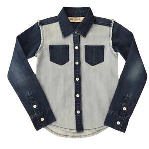 Jak & Peppar Girls Size 5 Blue Gillian Button Down Shirt